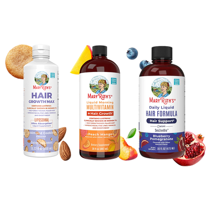 MaryRuth Organics Women's Hair Growth MAX Liposomal 15.22 Fl Oz|  Liquid Multivitamin+Hair Growth 30 Fl Oz| Daily Liquid Hair Formula 16 Fl Oz